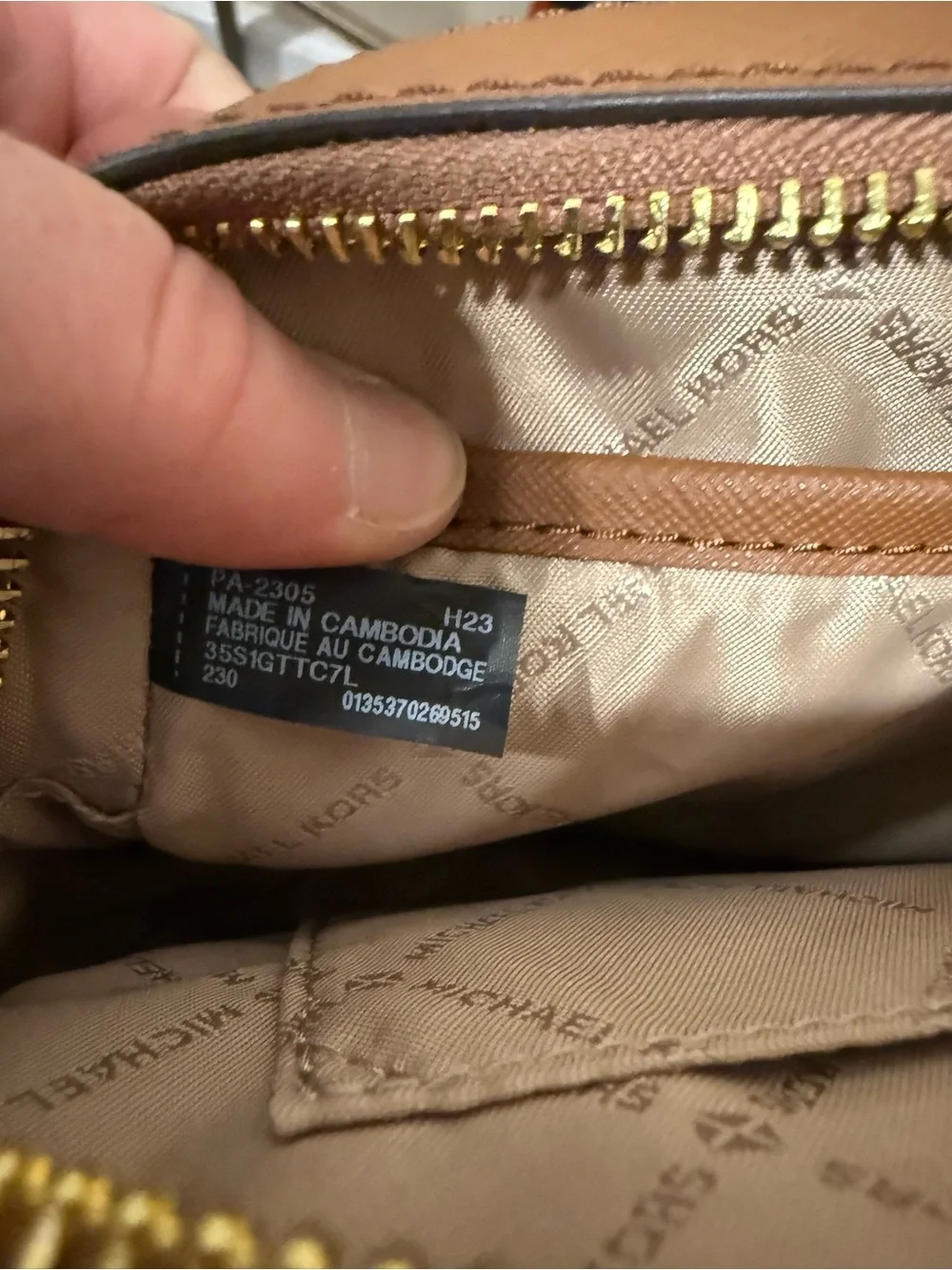 Michael Kors Jet Set Saffiano Leather Crossbody Bag
